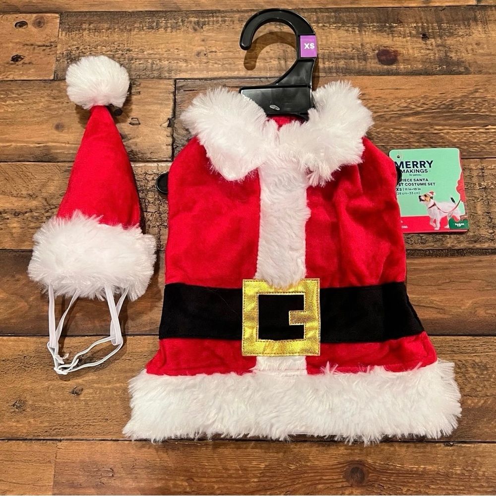 2-Piece Santa Pet Dog Costume Set